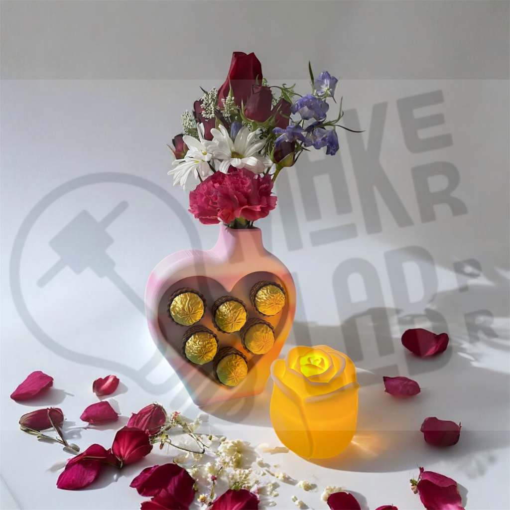 💕 Everlasting Love: Heart Vase Arrangement