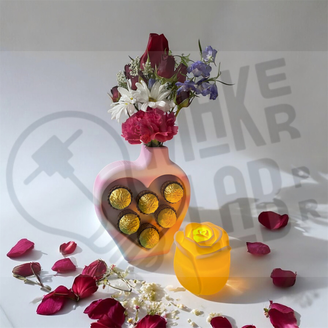 💕 Everlasting Love: Heart Vase Arrangement