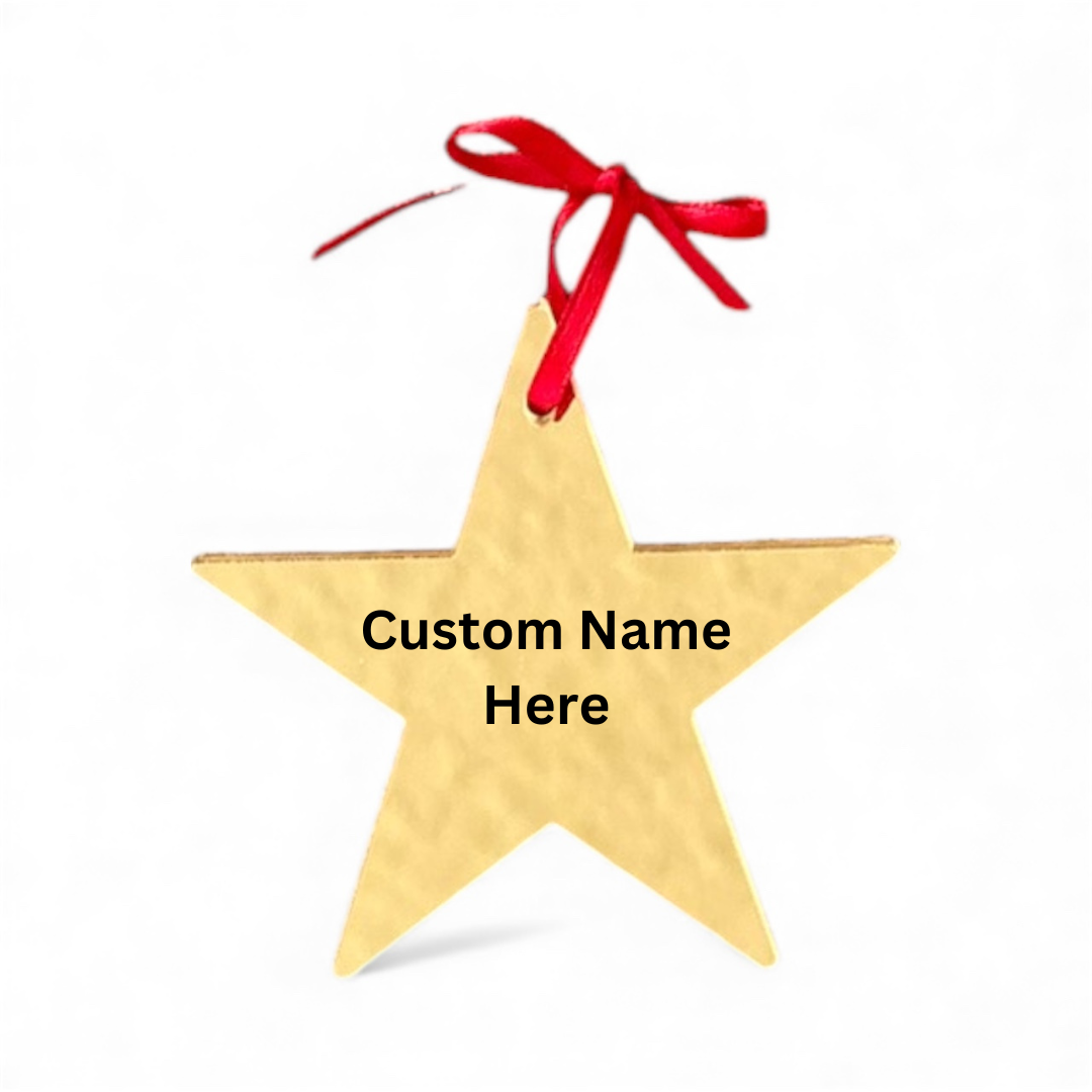 Custom Gold Star Ornament