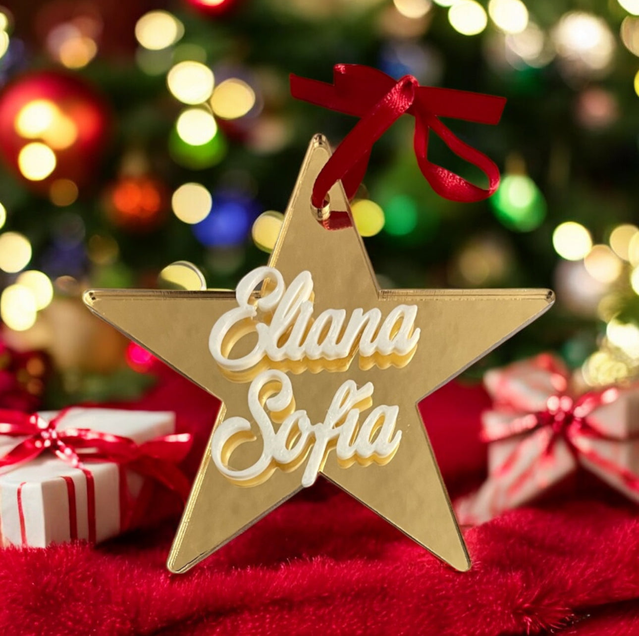 Custom Gold Star Ornament