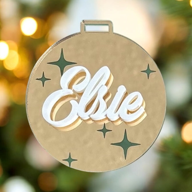 Custom Round Mirror Ornament